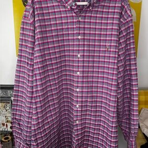 Ralph Lauren Men's Plaid Shirt - Red and Blue